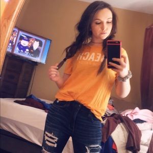 “Beach Por Favor” Orange Tee